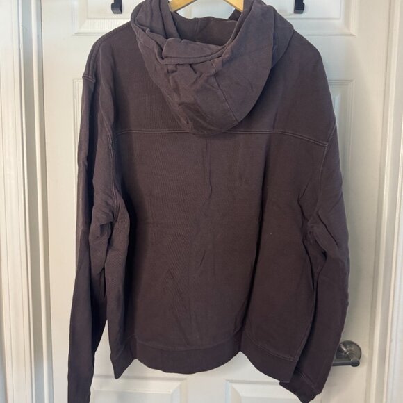 AllSaints Hoodie – Split Logo Print – Espresso Red – Men’s Oversized XL - Picture 3 of 4